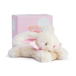 Doudou lapin bonbon rose 16 cm