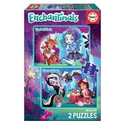 2 puzzles 20 pièces Enchantimals
