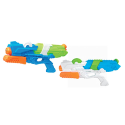 Pistolets à Eau Manuels Pour Enfants - 2 Pièces Bleu Et Gris - Idéal Plage, Piscine, Jardin - Jeux D'été Amusants