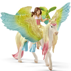 Figurine fée Surah avec un pégase scintillant