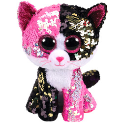 Flippables-Peluche à sequins Malibu le chat 15 cm