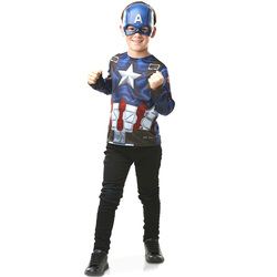 Avengers-Plastron avec masque Captain America 3/6 ans