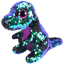 Flippables-Peluche à sequins Crunch le dinosaure 15 cm