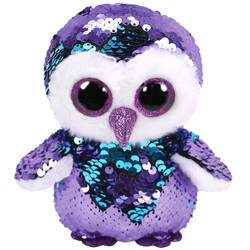 Flippables-Peluche à sequins Moonlight le hibou 15 cm