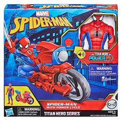 Figurine Spiderman 30 cm et sa moto Power Cycle - Titan Hero Series