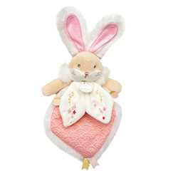 Doudou lapin sucre rose