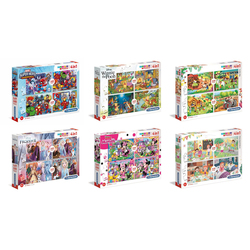 Puzzles 4 en 1 Supercolor assortiment