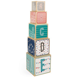 Pyramide en bois 5 cubes Sophie la Girafe