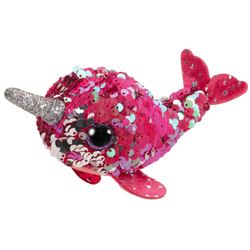 Teeny Ty sequins - Peluche Nelly le narval 8 cm