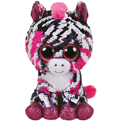 Flippables Small - Peluche sequins Zoey le zèbre 15 cm