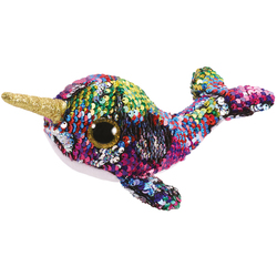 Flippables Small - Peluche sequins Calypso le narval 15 cm