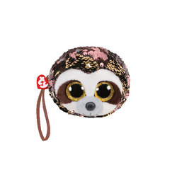 Porte monnaie peluche sequins Dangler le paresseux 10 cm