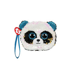 Porte monnaie peluche sequins Bamboo le panda 10 cm