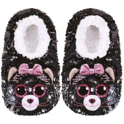 Chaussons medium taille 33 - Peluche sequins Kiki le chat