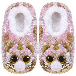 Chaussons medium taille 33 - Peluche sequins Fantasia la licorne