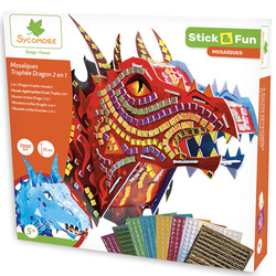 Stick and fun mosaïques trophée dragon 2 en 1