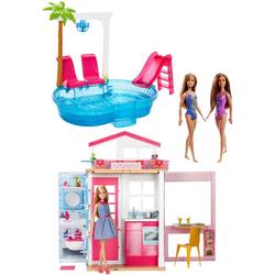 Maison Barbie avec 3 poupées