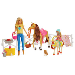 Barbie et Chelsea amies chevaux 