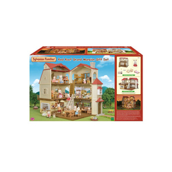 Sylvanian Families - 5302 - Coffret la grande maison éclairée et le cosy cottage du village