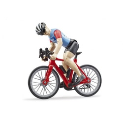 Figurine cycliste rouge Bworld
