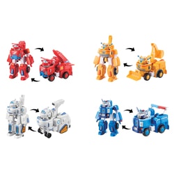 Pack 4 robots transformables 18 cm Super Wings