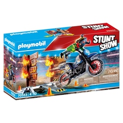 70553 - Playmobil Stuntshow - Pilote moto et mur de feu