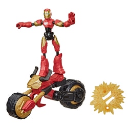 Figurine 15 cm Iron Man et son véhicule - Bend and Flex Marvel Avengers