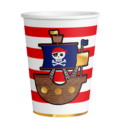 8 Gobelets Pirates 250ml