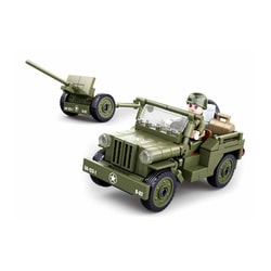 Jeep armée avec canon WWII