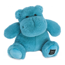 Doudou hippopotame Hip'Pop bleu canard 25 cm