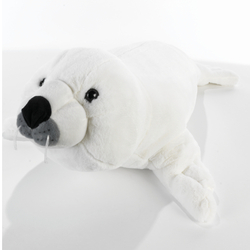 Peluche blanche phoque - 50cm
