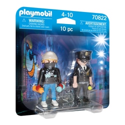 70822 - Playmobil Duo Policier et taggeur 