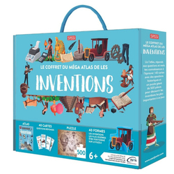 Méga atlas inventions avec puzzle 500 pièces