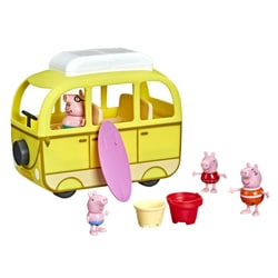 Camping-car à la plage et 4 figurines - Peppa Pig