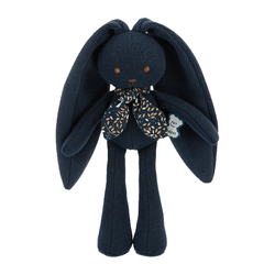 Doudou Lapinoo pantin lapin bleu nuit 25 cm