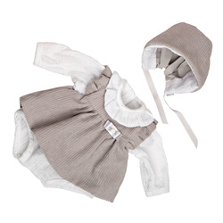 Vêtement de poupon bébé Reborn blouse grise 40-45 cm