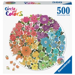 Puzzle rond 500 pièces - Fleurs