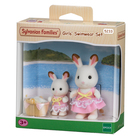 Sylvanian Families - Le Coucher Des Sœurs Lapin Chocolat - 2 Figurines & Accessoires