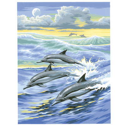 Peinture aux numéros Les Dauphins