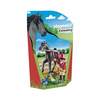 9261-Figurine Jockey avec cheval de course