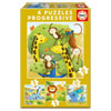 Puzzles progressifs animaux sauvages