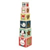 Pyramide 6 Cubes baby forest en bois