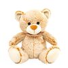 Peluche ours pastel avec foulard 25 cm