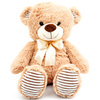 Peluche ours assis avec noeud 35 cm