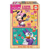 2 puzzles en bois de 16 pièces Minnie