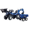 Tracteur New Holland avec excavatrice et benne maxi