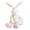 Doudou pantin lapin fleurs