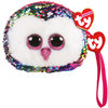 Porte monnaie peluche sequins Owen le hibou 10 cm