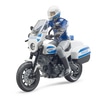 Moto Scrambler Ducati Police avec motard