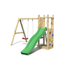 Aire de jeux Funny 3 avec Toboggan, Mur d'Escalade et 2 Balançoires